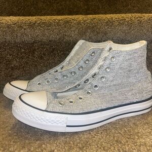 Gray Sparkle High-Top Converse
